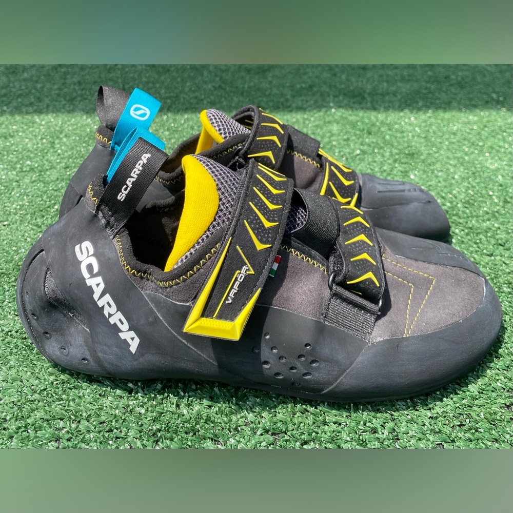 Scarpa Vapor V Men's Climbing Shoes Smoke/Yellow Men’s Size 10 1/2